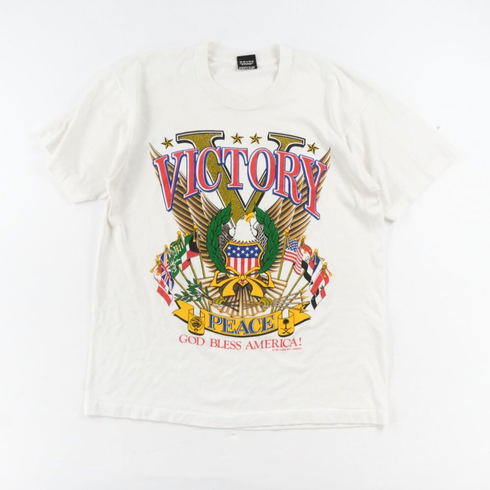 VINTAGE Operation Desert Storm 1991 Shirt Adult Large Military Eagle USA 90s VTG